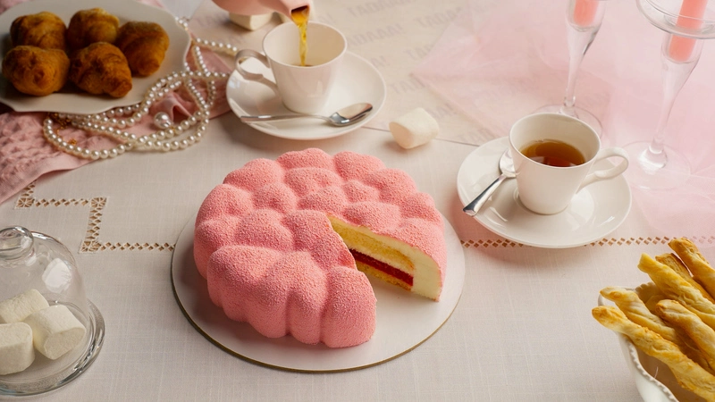 Zemallow Strawberry Vanilla Heart Entremets