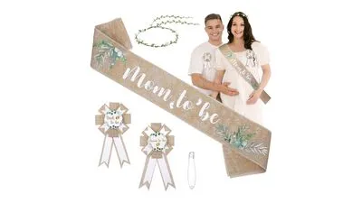 Boho Parents to Be Badges