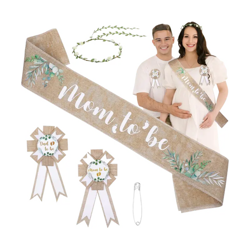 Boho Parents to Be Badges