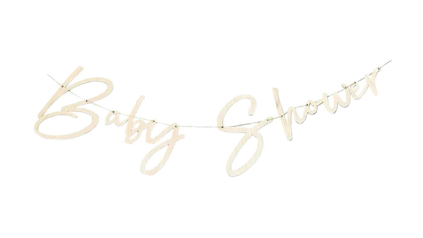 Baby Shower Wooden Bunting