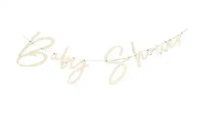 Baby Shower Wooden Bunting