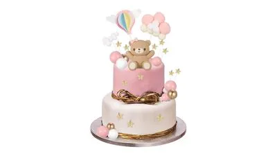 Pink Bear Cake Decor