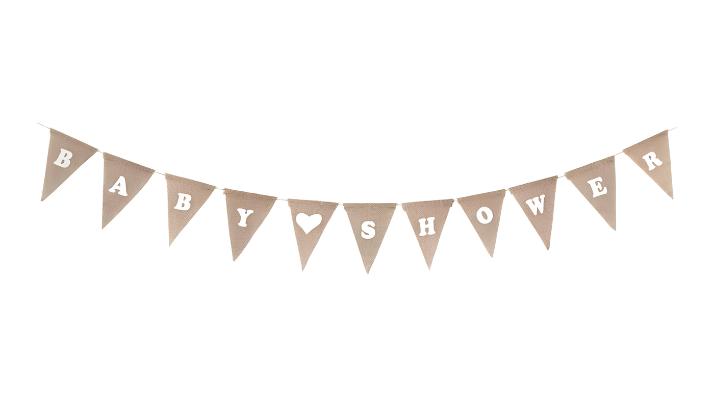 Baby Shower Burlap Garland 