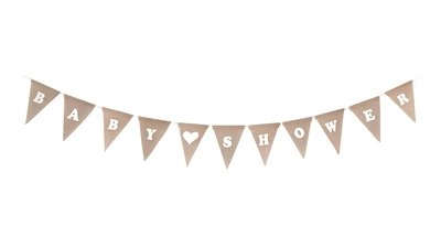 Baby Shower Burlap Garland 