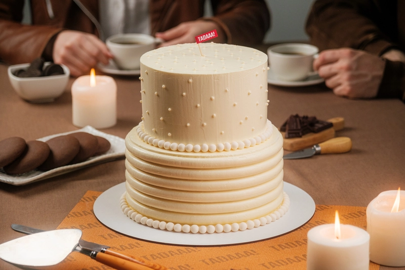 Pearl Chocolate Tier Cake