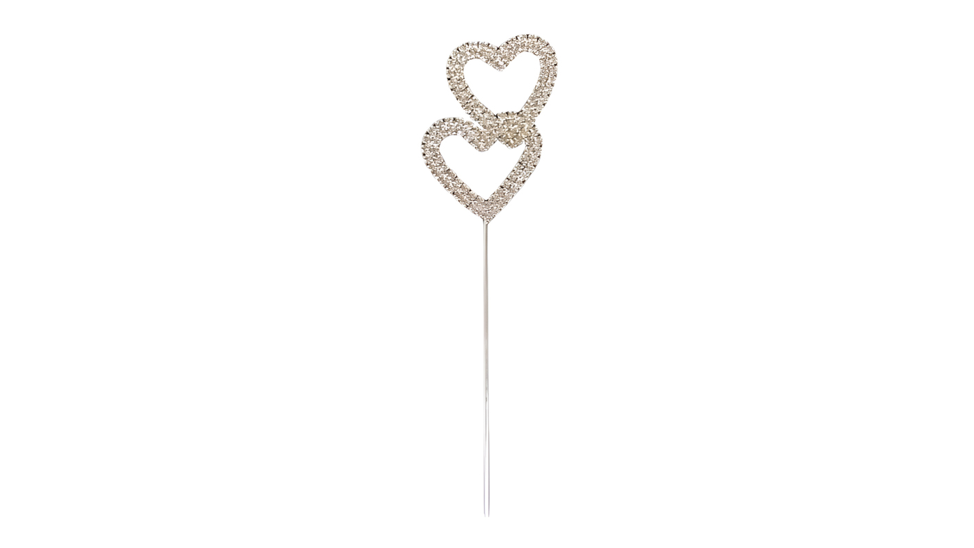Double Heart Diamante Pick