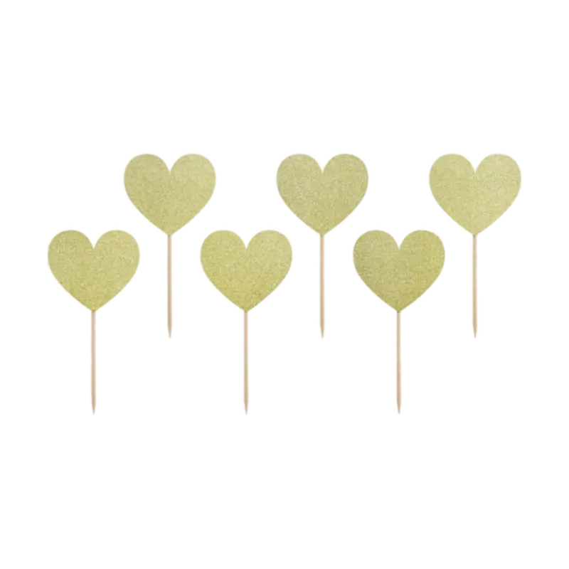 Hearts Cupcake Toppers