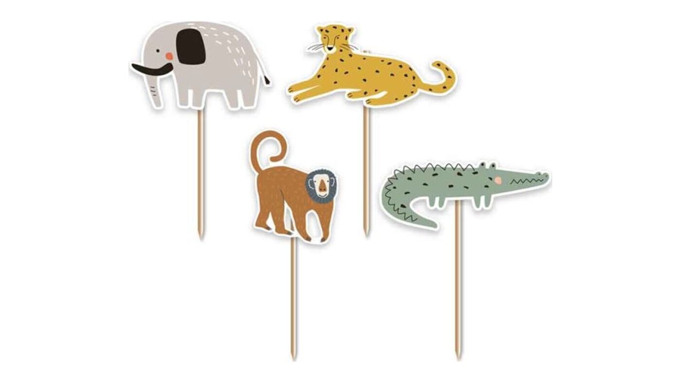 Safari Retro Cupcake Toppers