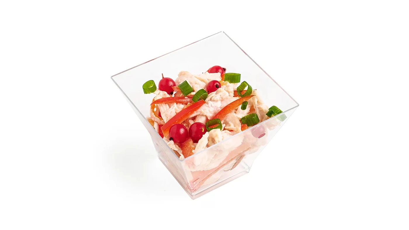 Chicken, Pepper and Mushrooms Salad Cup