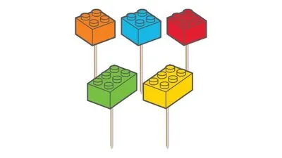 Blocks Cupcake Toppers
