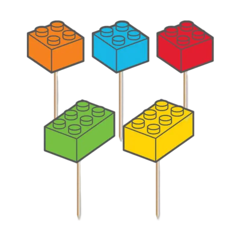 Blocks Cupcake Toppers