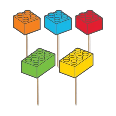 Blocks Cupcake Toppers