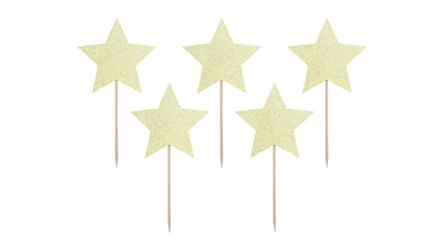Gold Stars Cupcake Toppers