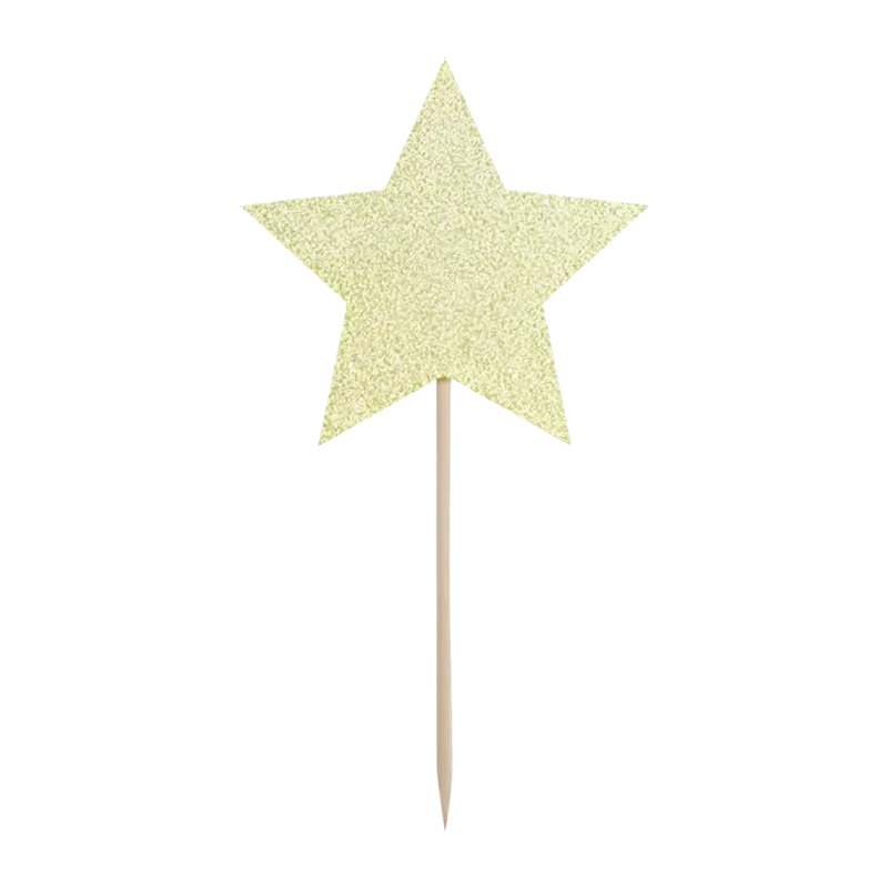 Gold Stars Cupcake Toppers