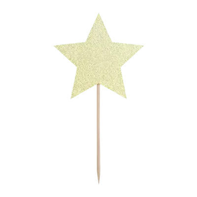Gold Stars Cupcake Toppers