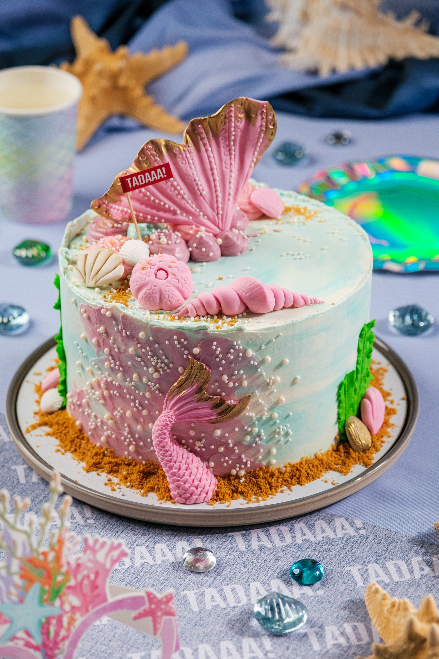 Mermaid Vanilla Cake
