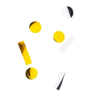 Gold and Silver Confetti Poppers