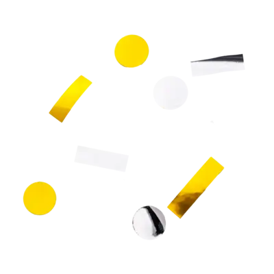 Gold and Silver Confetti Poppers