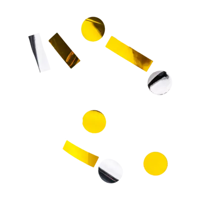 Gold and Silver Confetti Poppers