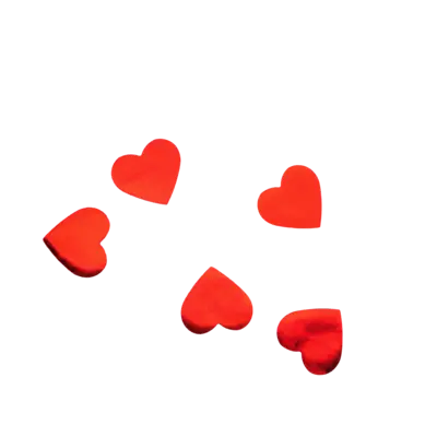 Red Hearts Confetti Poppers