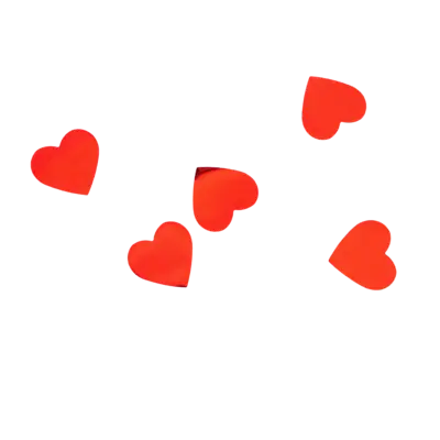 Red Hearts Confetti Poppers