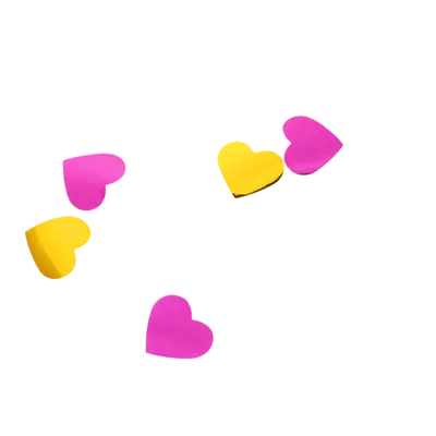 Gold and Pink Hearts Confetti Poppers