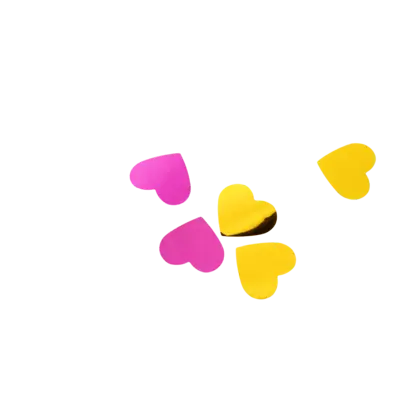Gold and Pink Hearts Confetti Poppers