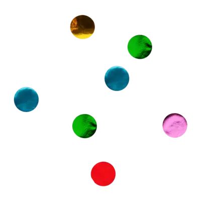 Rainbow Foil Confetti Poppers