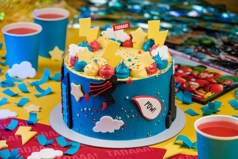 Superhero Vanilla Cake