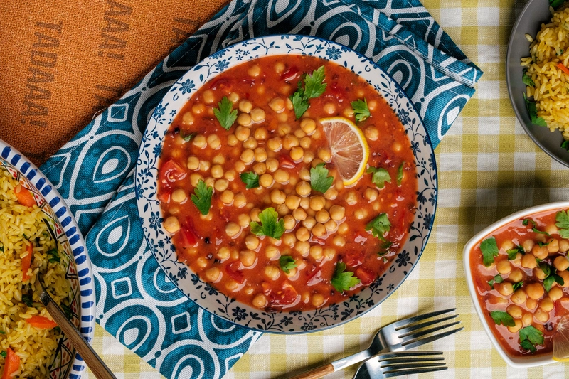 Chickpea Chana Masala Bowl for Sharing