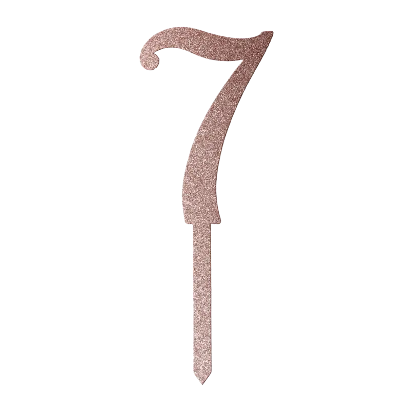 Rose Gold Glitz Cake Topper No.7
