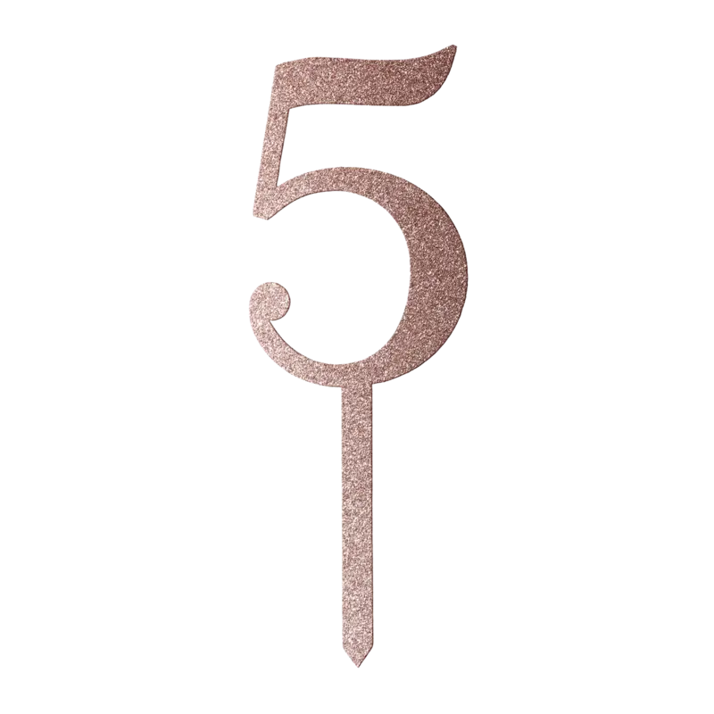 Rose Gold Glitz Cake Topper No.5