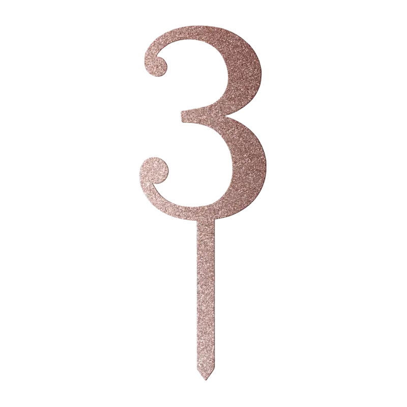 Rose Gold Glitz Cake Topper No.3