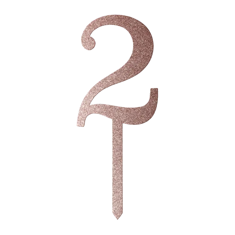 Rose Gold Glitz Cake Topper No.2