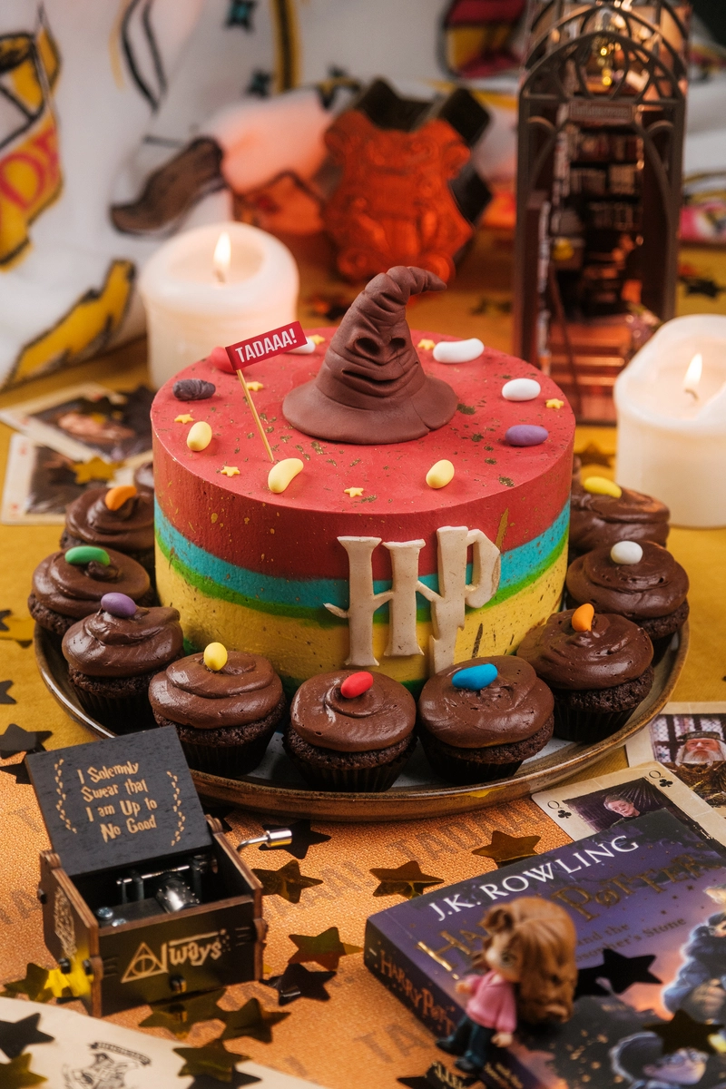  Harry Potter Sorting Hat Vanilla Cake