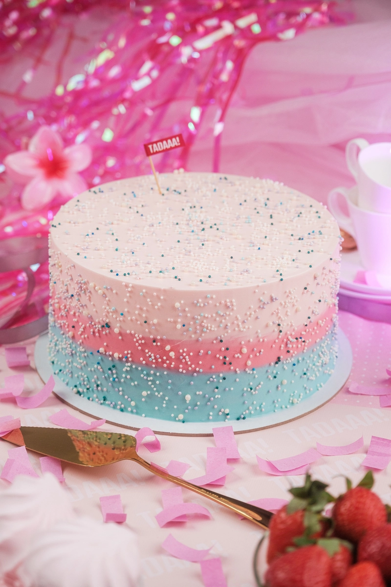 Girl Gender Reveal Cake