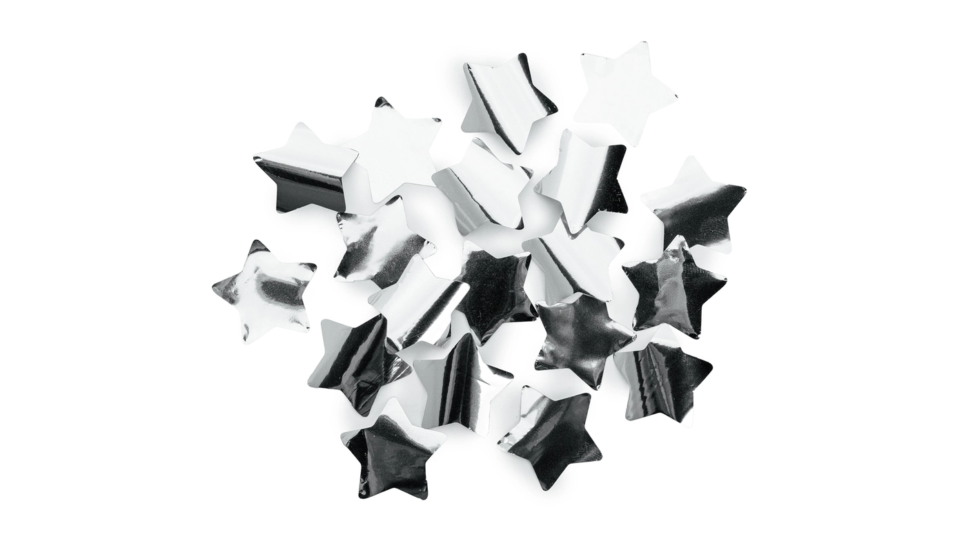 Silver Stars Confetti Poppers