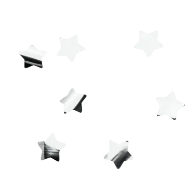 Silver Stars Confetti Poppers