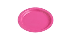 Round Pink Paper Plates