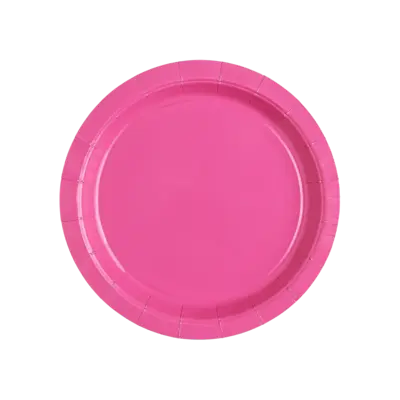 Round Pink Paper Plates