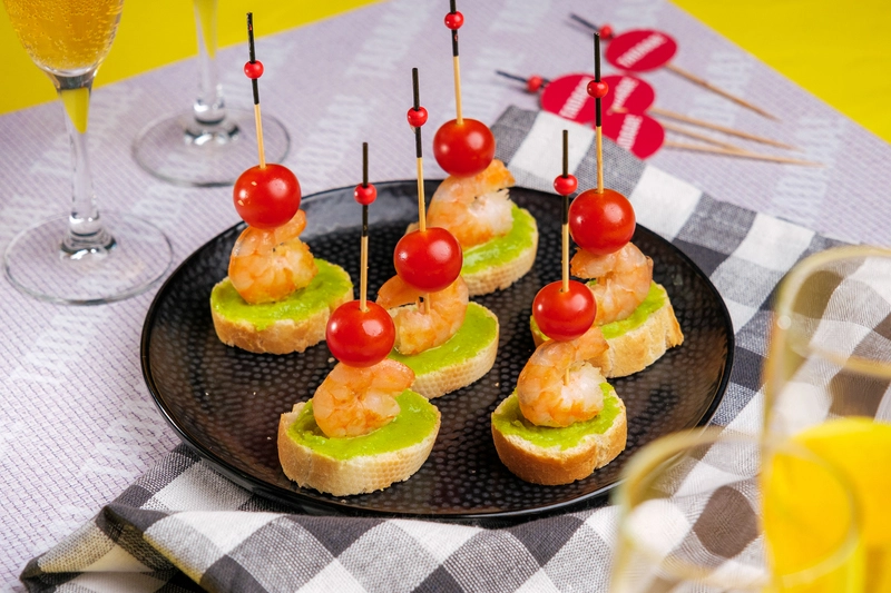 Prawn and Wasabi Canapé