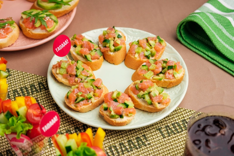 Salmon and Cucumber Tartine