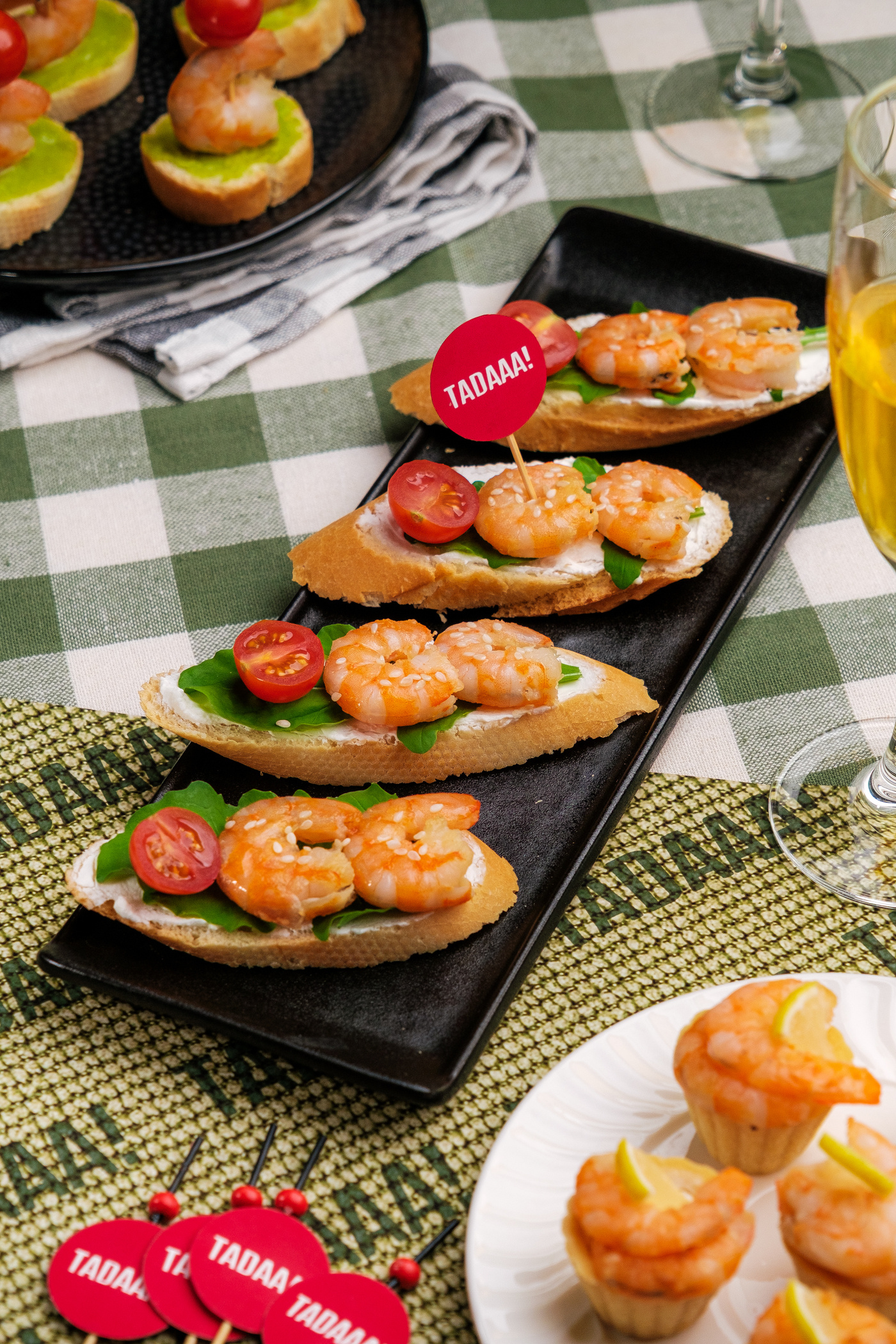 Prawn and Cherry Tomato Mini Bruschetta