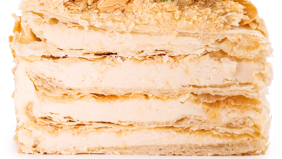 Pastry Cake with Vanilla Cream - Napoleon Cake