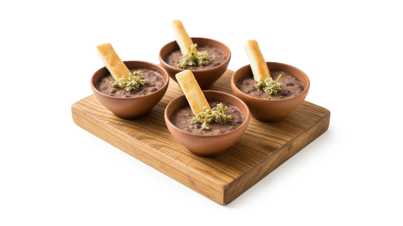 Lobio Stew Cup with Mchadi Stick