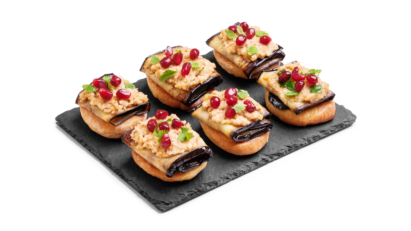 Aubergine on Mchadi Cornbread