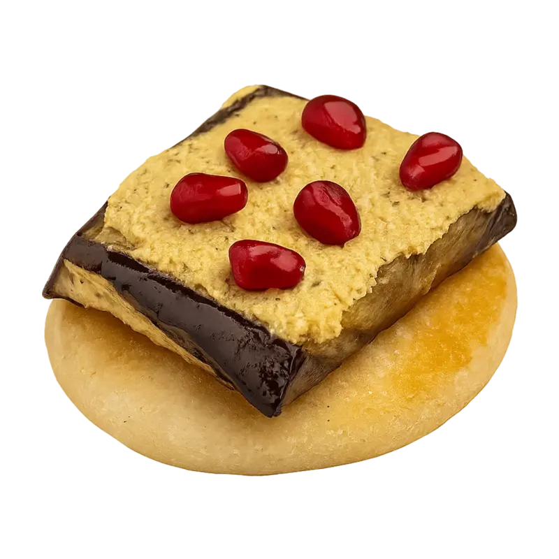 Aubergine on Mchadi Cornbread