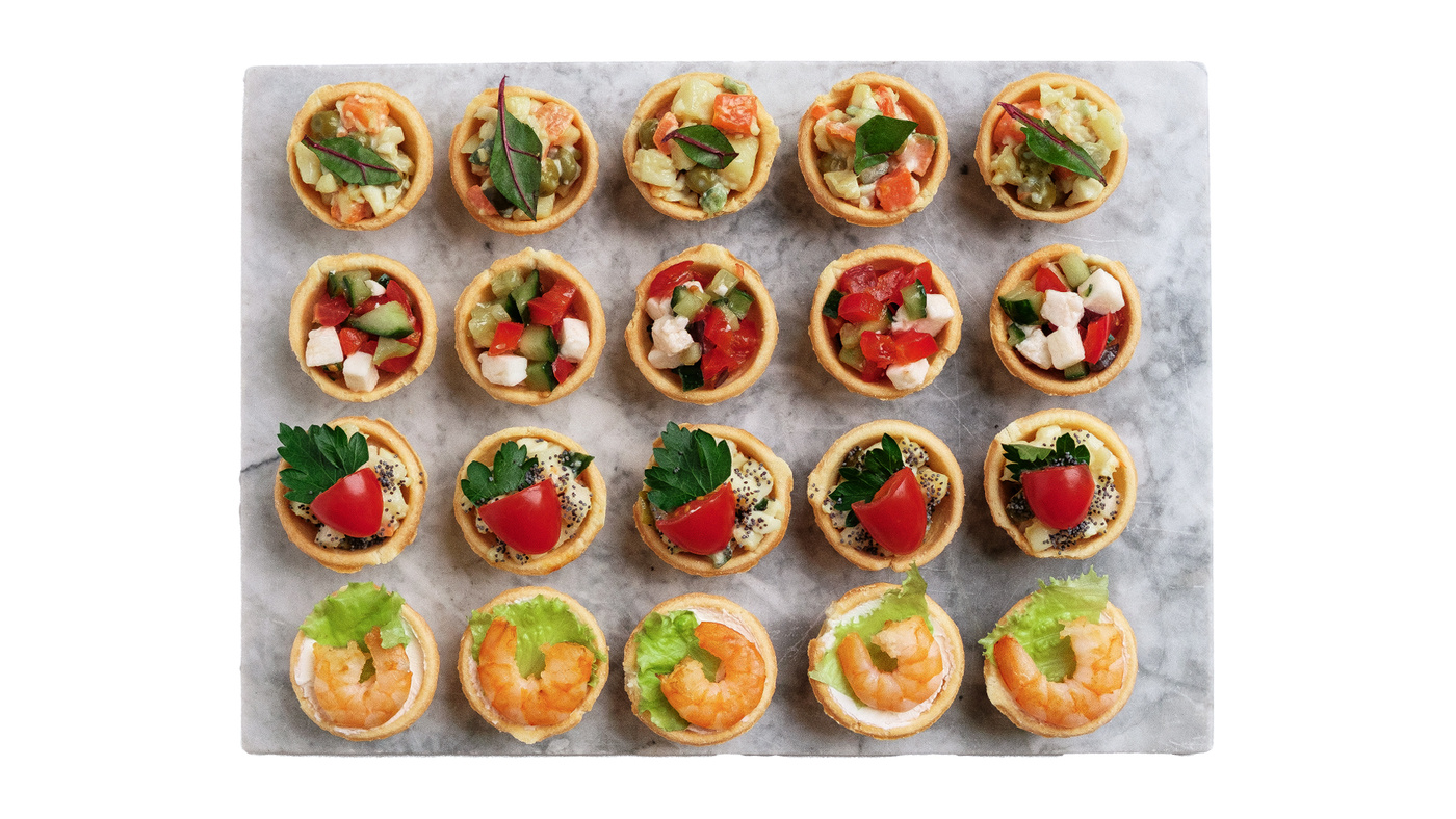 Assorted Mini Savoury Tartlet Selection — 20 pieces