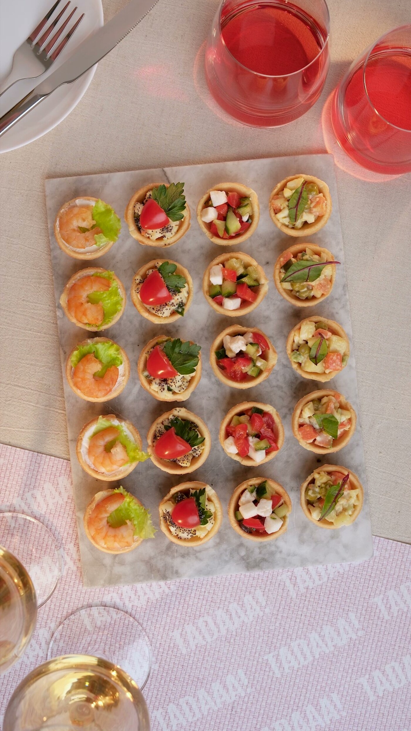 Assorted Mini Savoury Tartlet Selection — 20 pieces