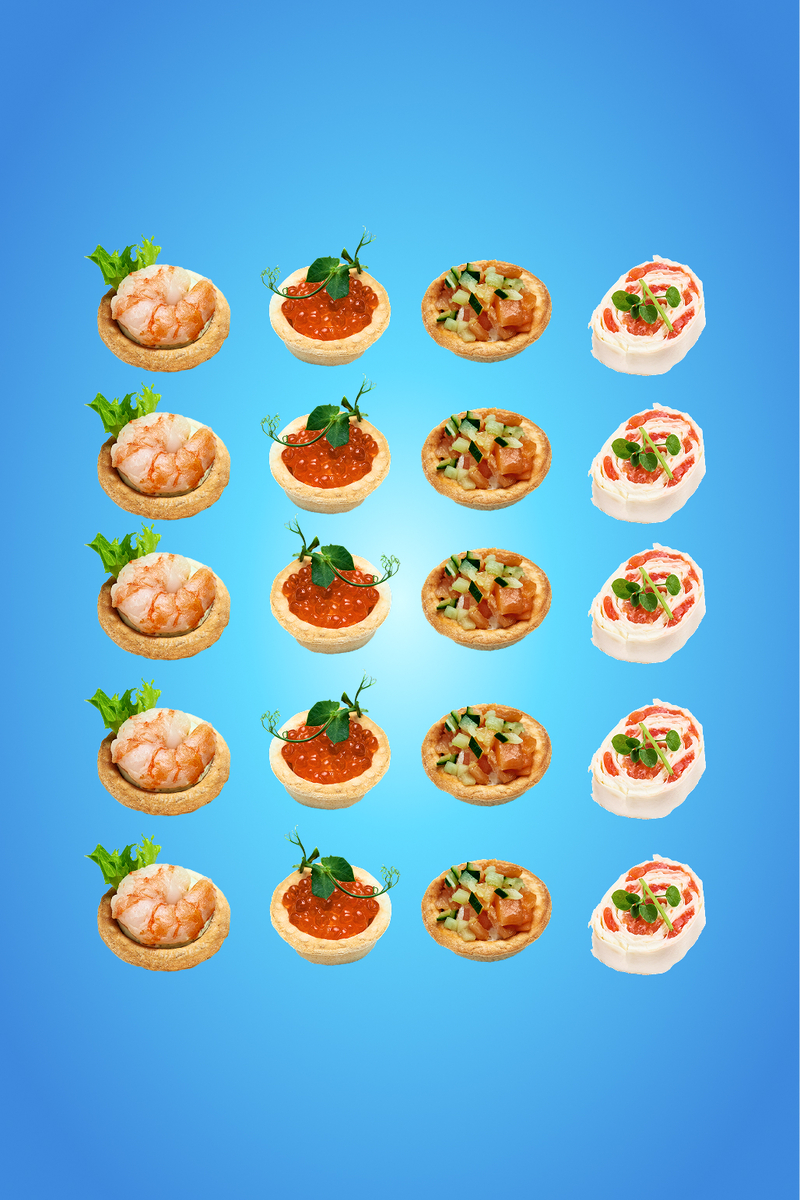 Set of 20 Seafood Finger Food